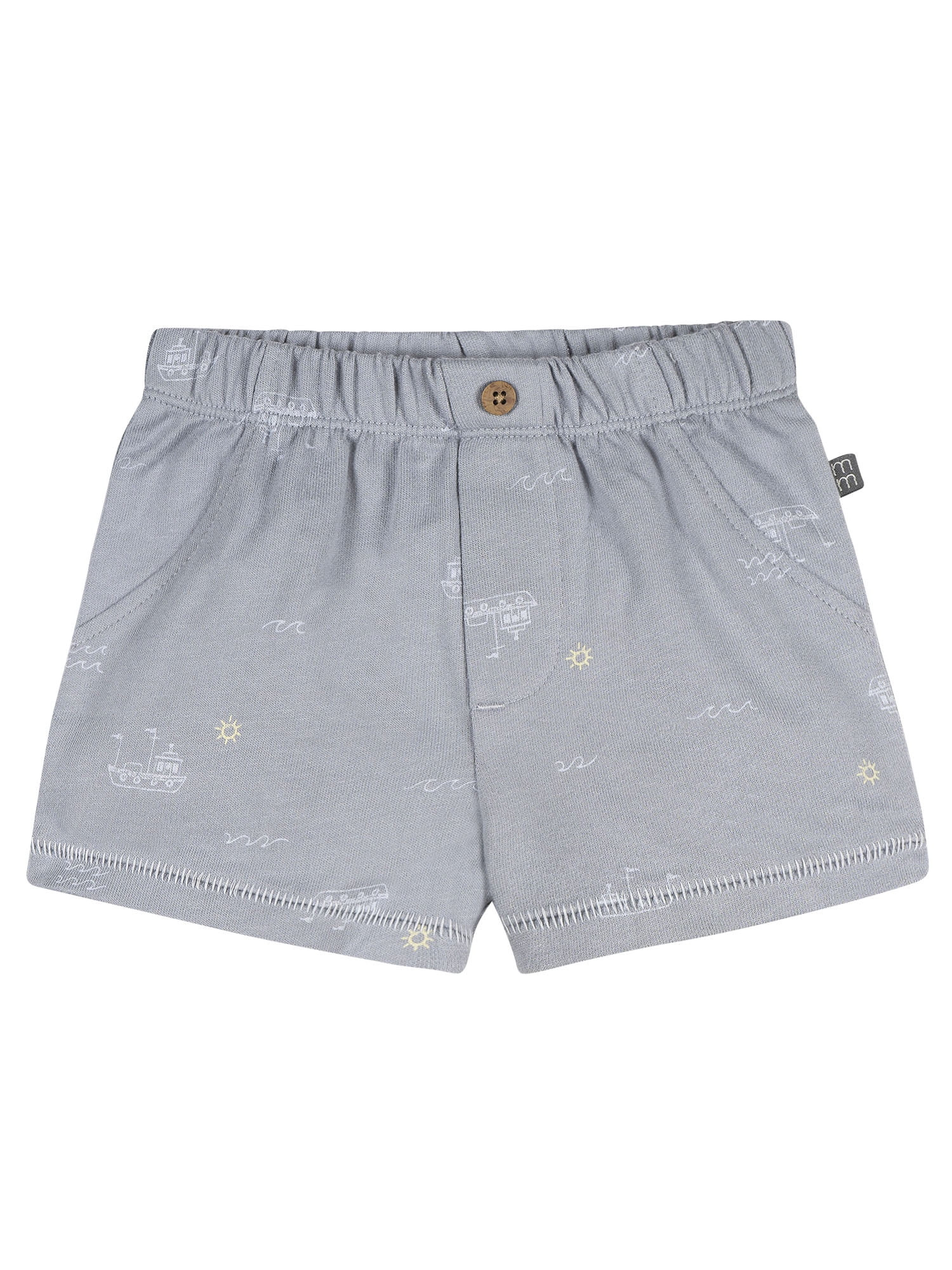 Modern Moments by Gerber Baby Boy Organic Shorts with Mock Pocket, Sizes 0/3 Months - 24 Months | Walmart (US)