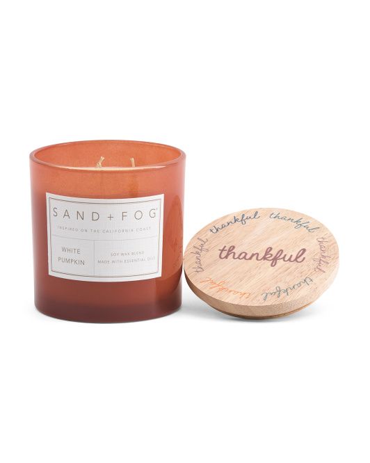 25oz White Pumpkin Candle | TJ Maxx