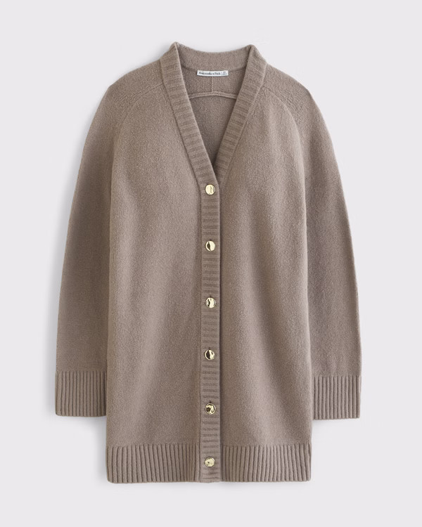 Women's Long-Sleeve Cardigan Mini Sweater Dress | Women's Dresses & Jumpsuits | Abercrombie.com | Abercrombie & Fitch (US)