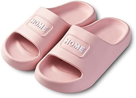 Pillow Slippers for Women and Men, Sandals for Indoor and Outdoor Platform Shoes Massage Shower Bath | Amazon (US)