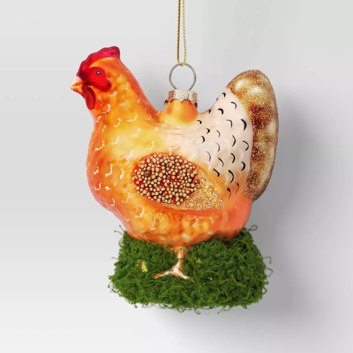 Christmas Glass Rooster Nest Ornament - Wondershop™ | Target