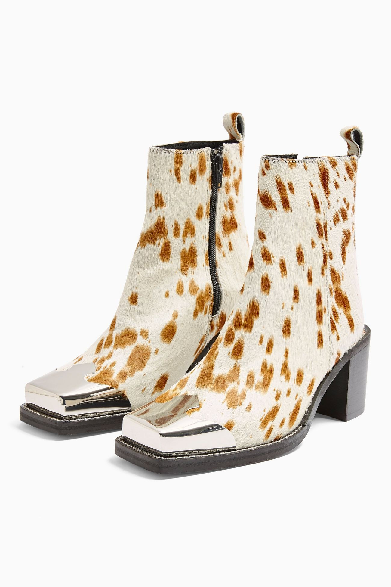 MARSHAL Western Animal Print Leather Boots | Topshop US