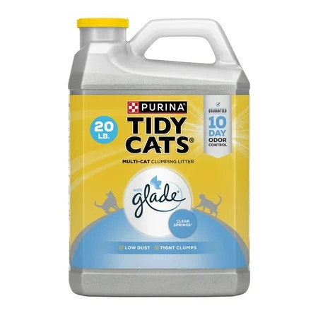 Purina Tidy Cats Clumping Low Dust Cat Litter, Glade Clear Springs Scent, 20 lb Jug | Walmart (US)