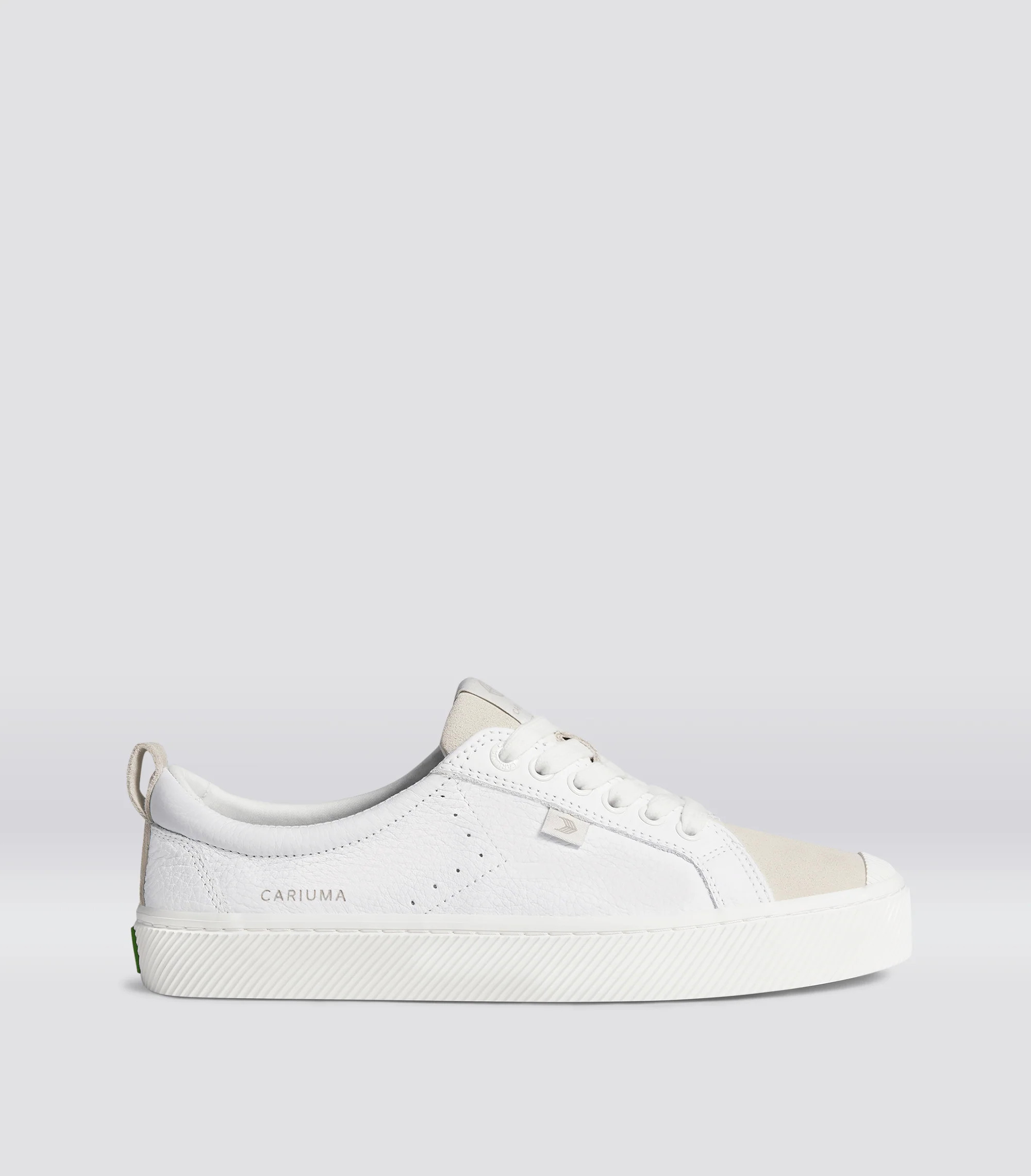 Women's Low Top White Leather and Suede Sneaker | OCA Low | Cariuma