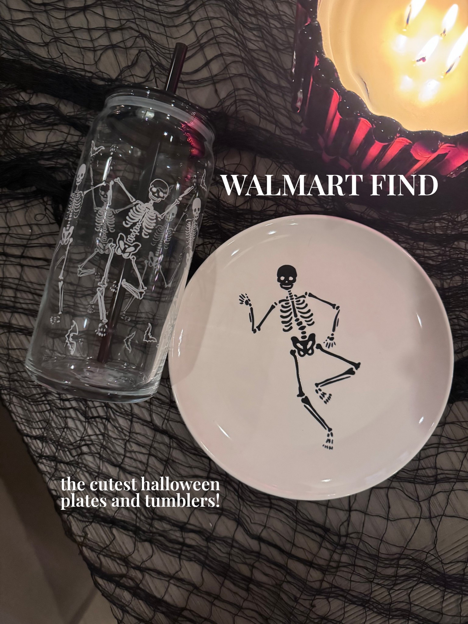 Walmart halloween is so cute this year! #halloweenplate #halloweendecor #halloween #halloweentumbler #skeletonglass #skeleton #walmart #affordable #walmartfind

#LTKSeasonal #LTKHome #LTKHalloween