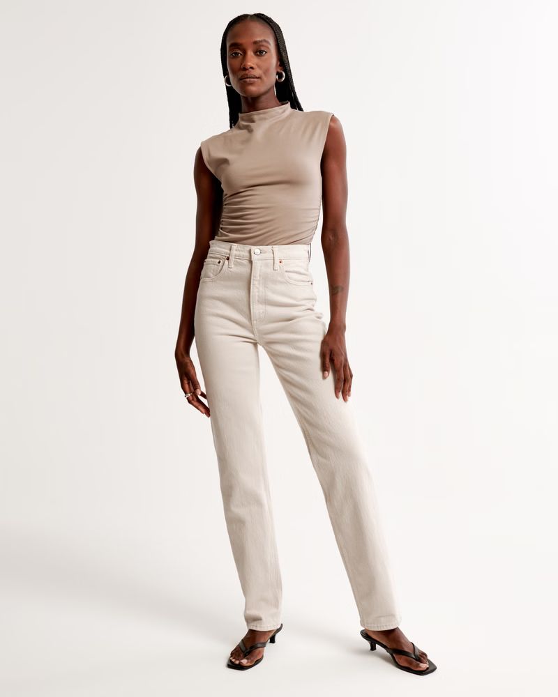 Women's Ultra High Rise 90s Straight Jean | Women's Bottoms | Abercrombie.com | Abercrombie & Fitch (US)