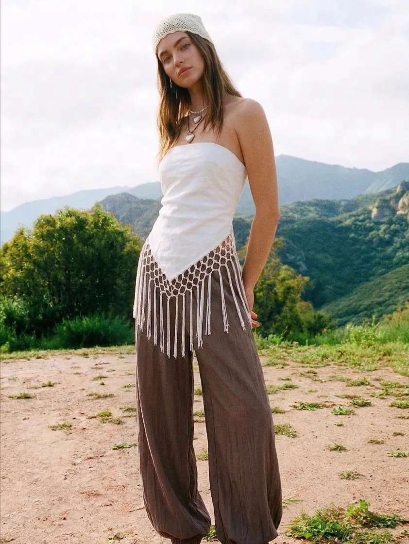 Cotton-blend High Neck Polka Dot Asymmetrical Hem Top & Mid Rise Capri Pants Set $32.90Flash Ship... | Cider