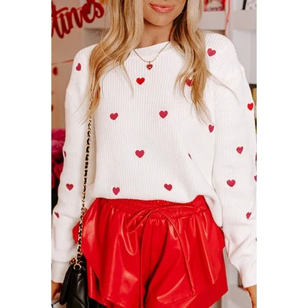 Redhotype Heart-Adorned Sweater: Romantic Essential for Every Occasion | Walmart (US)