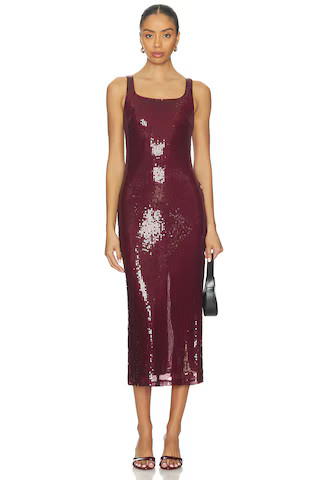 Elodie the Label Sandra Sequin Dress in Rum Raisin from Revolve.com | Revolve Clothing (Global)