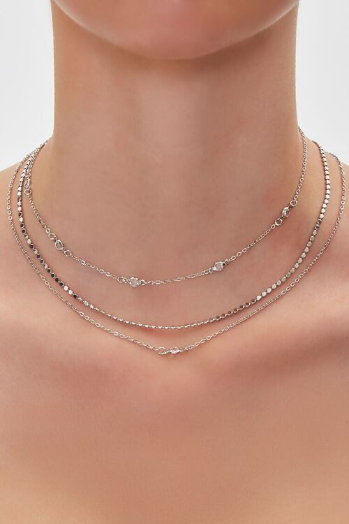 Faux Gem Layered Chain Necklace | Forever 21 (US)