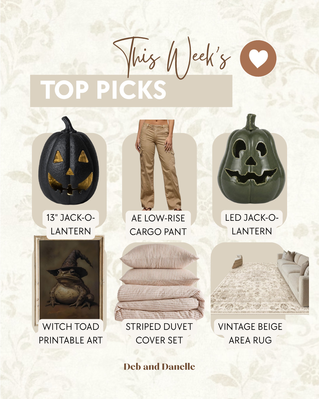 Our most-loved picks of the week include these charming pre-lit jack-o-lanterns, my new AE cargo pants, a neutral duvet cover, washable area rug, and a seasonal printable art piece.  

 #LTKSeasonal #LTKHome #LTKMidsize
