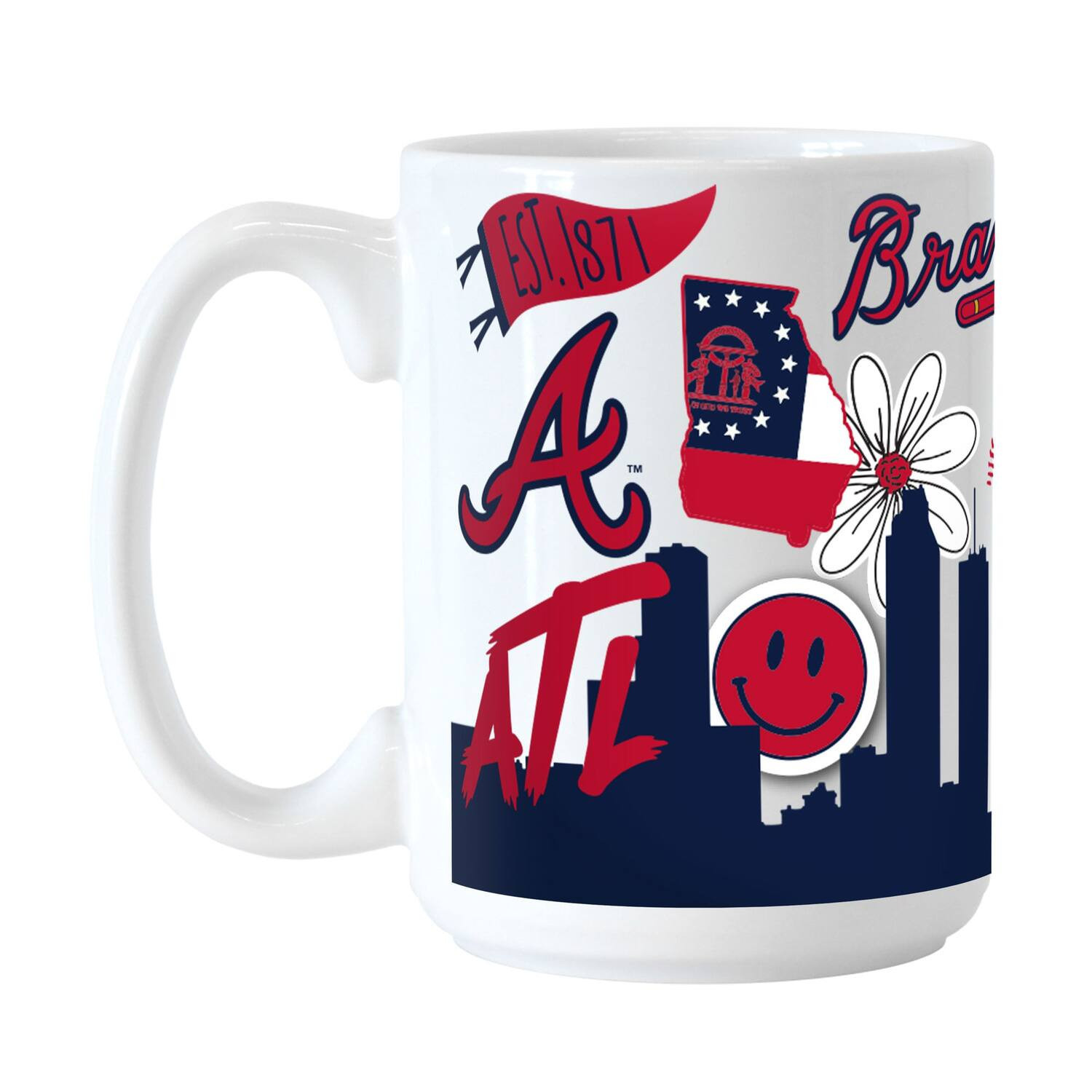 Logo Brands - Atlanta Braves 15oz. Native Ceramic Mug - Multicolor | Best Buy U.S.