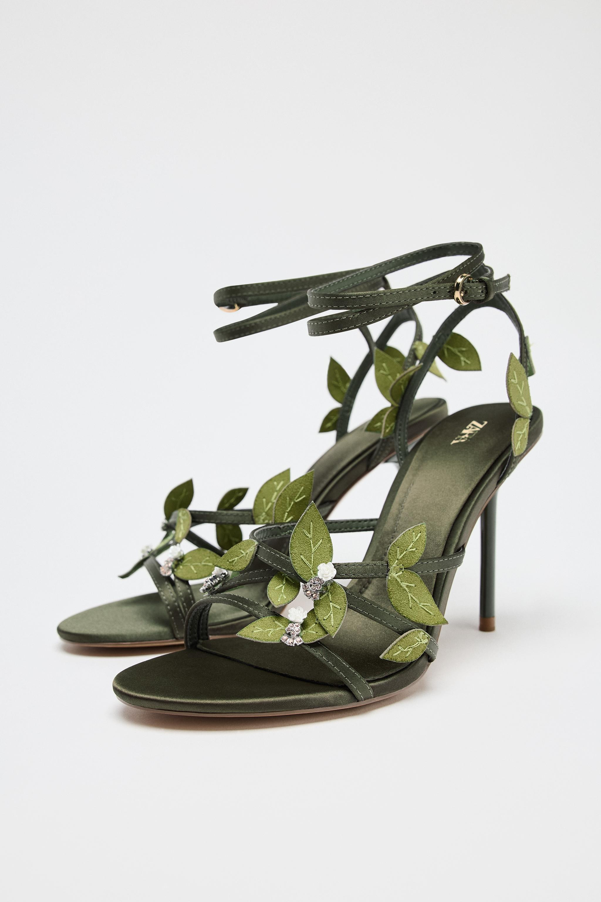 FLORAL HEELED SANDALS | Zara UK