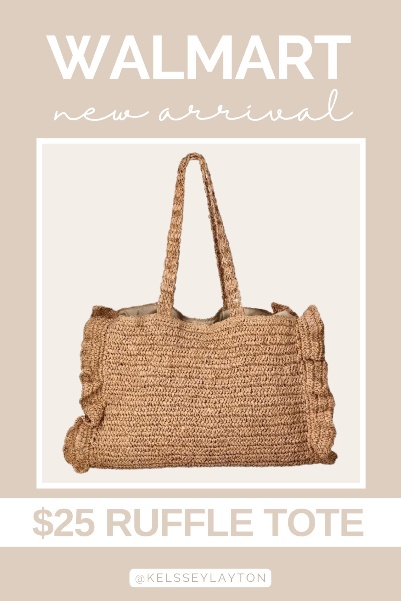 Walmart new arrival, raffia ruffle tote, time and tru, beach bag 

#LTKitbag #LTKswim #LTKSeasonal