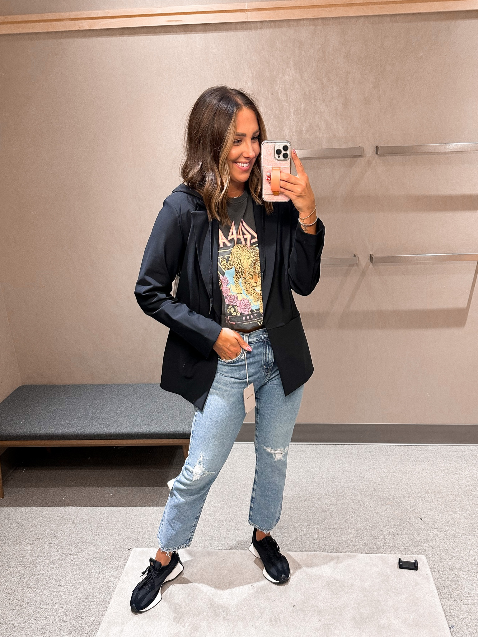 LOVED this athletic blazer with hood!! A cute one that can be dressed up or down!

Blazer-medium
Tee-small
Jeans-28
Sneakers-tts 8

#LTKsalealert #LTKxNSale #LTKshoecrush