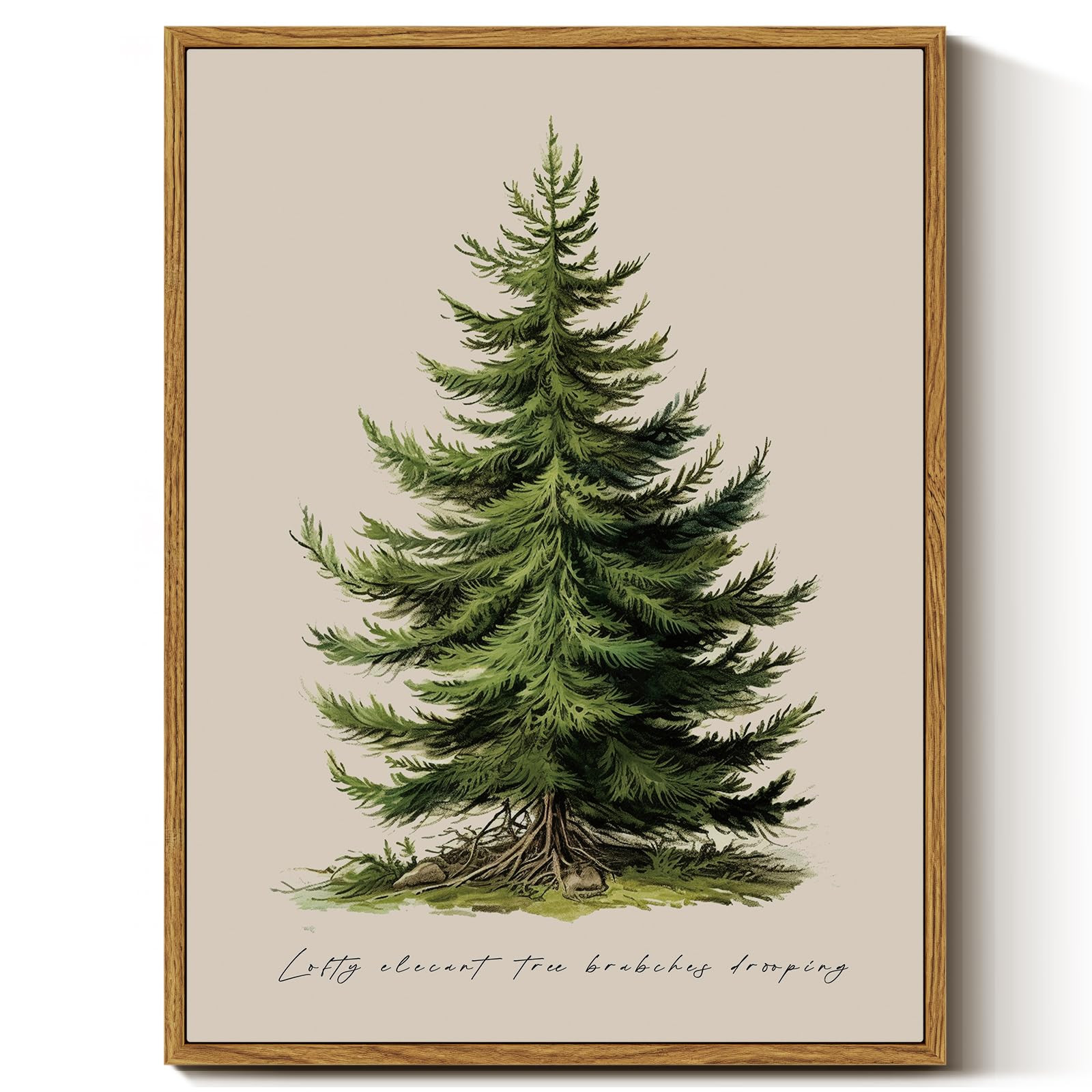 InSimSea Christmas Decor Framed Wall Art, Christmas tree Canvas Painting, elegant Holiday decor U... | Amazon (US)