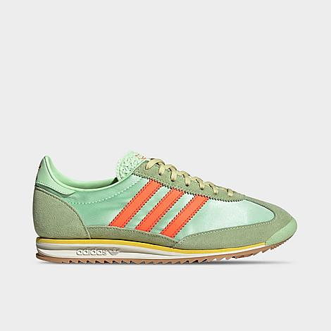 adidas Women's Originals SL 72 OG Casual Shoes in Semi Green Spark/Solar Orange/Off White Size: 9.5 | Finish Line (US)