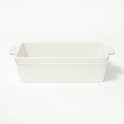 1.5qt Rectangle Stoneware Loaf Dish Cream - Figmint™: Microwave, Dishwasher & Oven Safe Baking Dish | Target