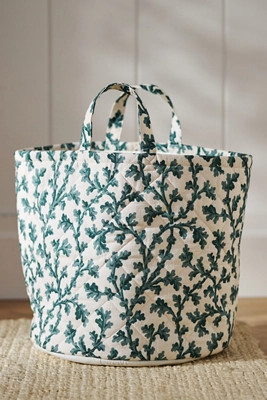 Quilted Block Print Basket | Anthropologie (US)