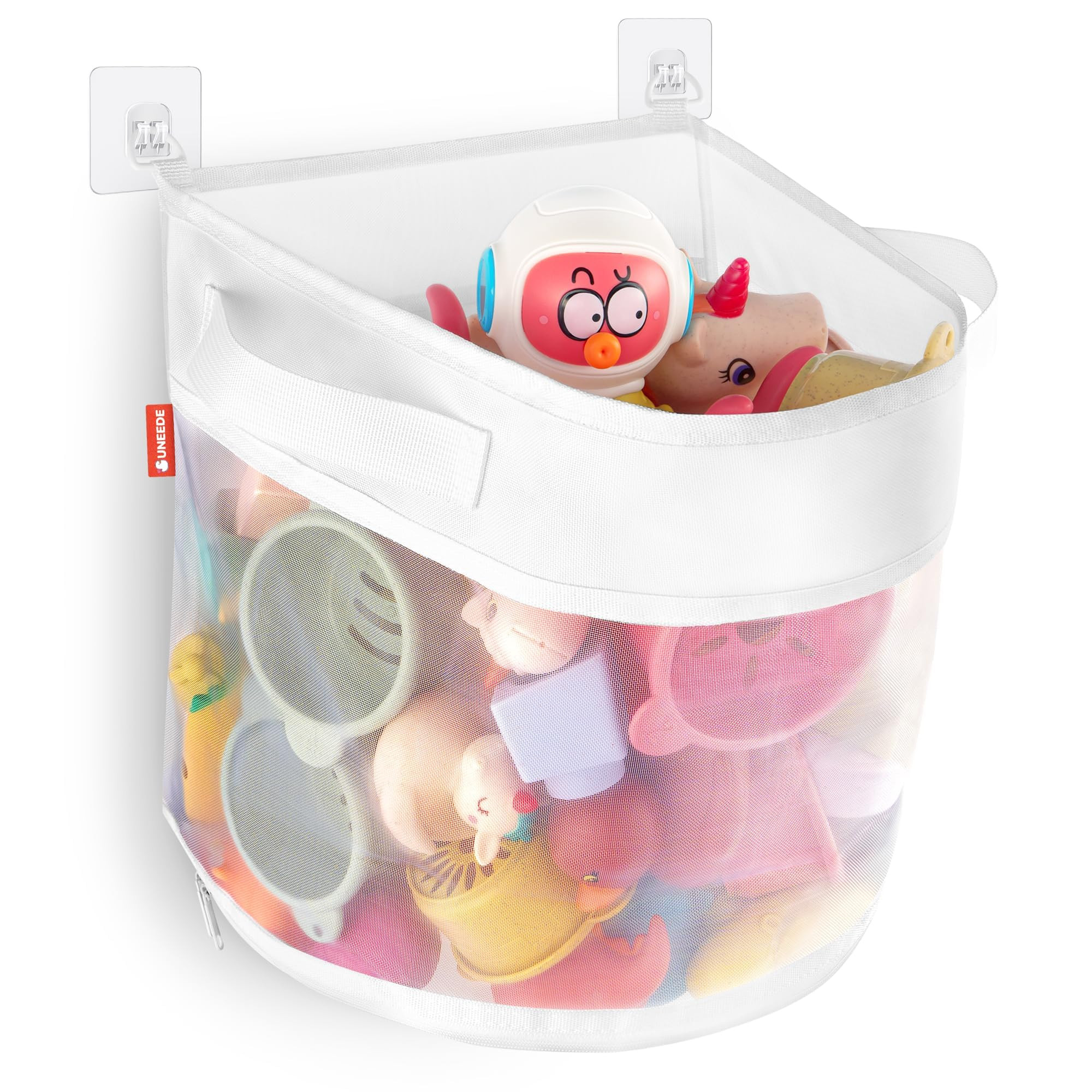 UNEEDE Bath Toy Organizer,4 Gallons Bathtub Toy Storage Organizer,Quick Access Bath Toy Holder fo... | Amazon (US)