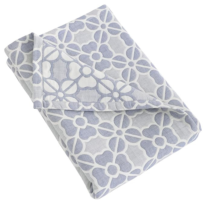NTBAY 3 Layer Oversized Muslin Cotton Toddler Blanket, 45x60 Inches Jacquard Reversible Nursery B... | Amazon (US)