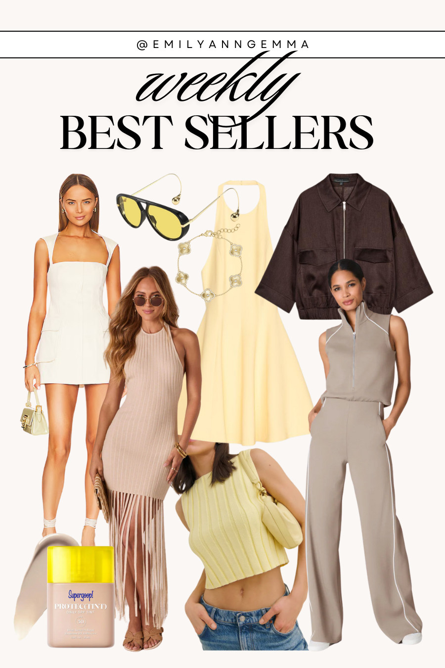 This week's best sellers!! Obviously loving butter yellow. Dresses, summer tanks, lounge sets, and my favorite SPF right now! 

#LTKFindsUnder50 #LTKStyleTip #LTKBeauty