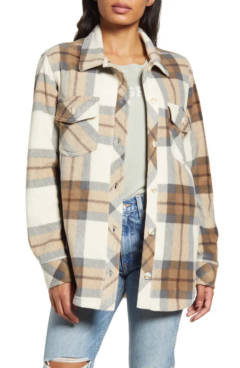 POLAR FLEECE PLAID SHACKET | Nordstrom