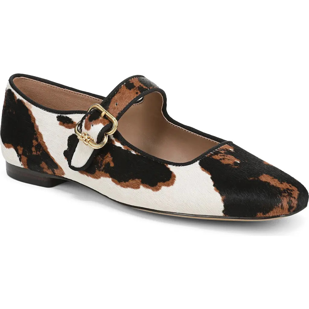 Sam Edelman Michaela Genuine Calf Hair Mary Jane Flat in Brown Multi Calf Hair at Nordstrom Rack, Size 8.5 | Nordstrom Rack