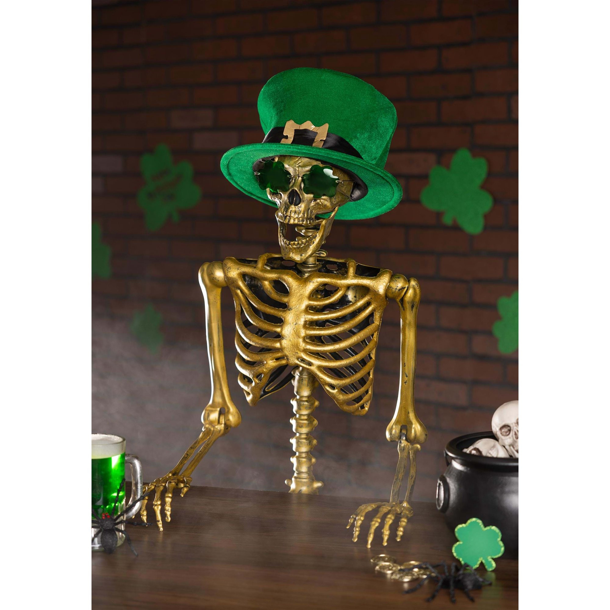 Gold Life Size 60" Posable Skeleton Prop | Walmart (US)