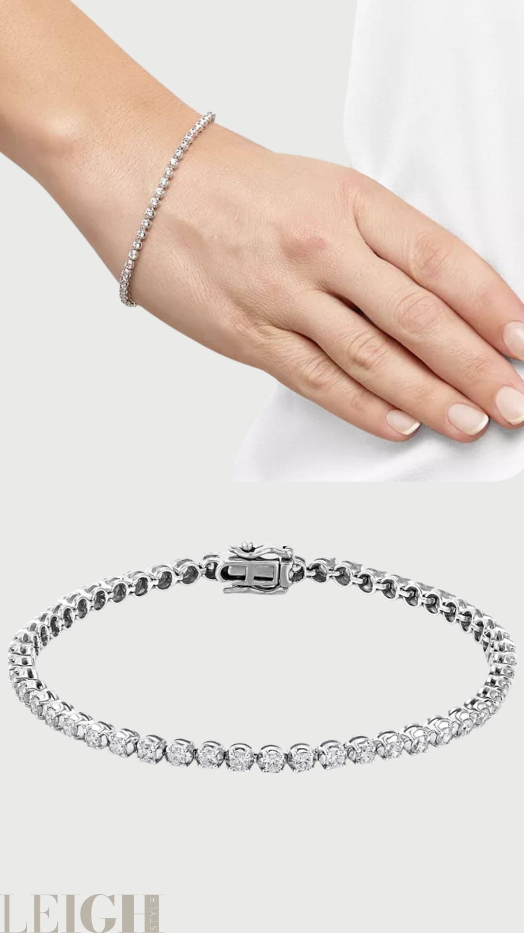 Refined, radiant, and forever timeless — the White Gold Tennis Bracelet is the ultimate expression of understated luxury. Featuring a continuous row of brilliant-cut diamonds set in sleek white gold, this piece delivers effortless sparkle with a clean, modern finish. 

 #LTKootd #LTKWorkwear #LTKTravel
