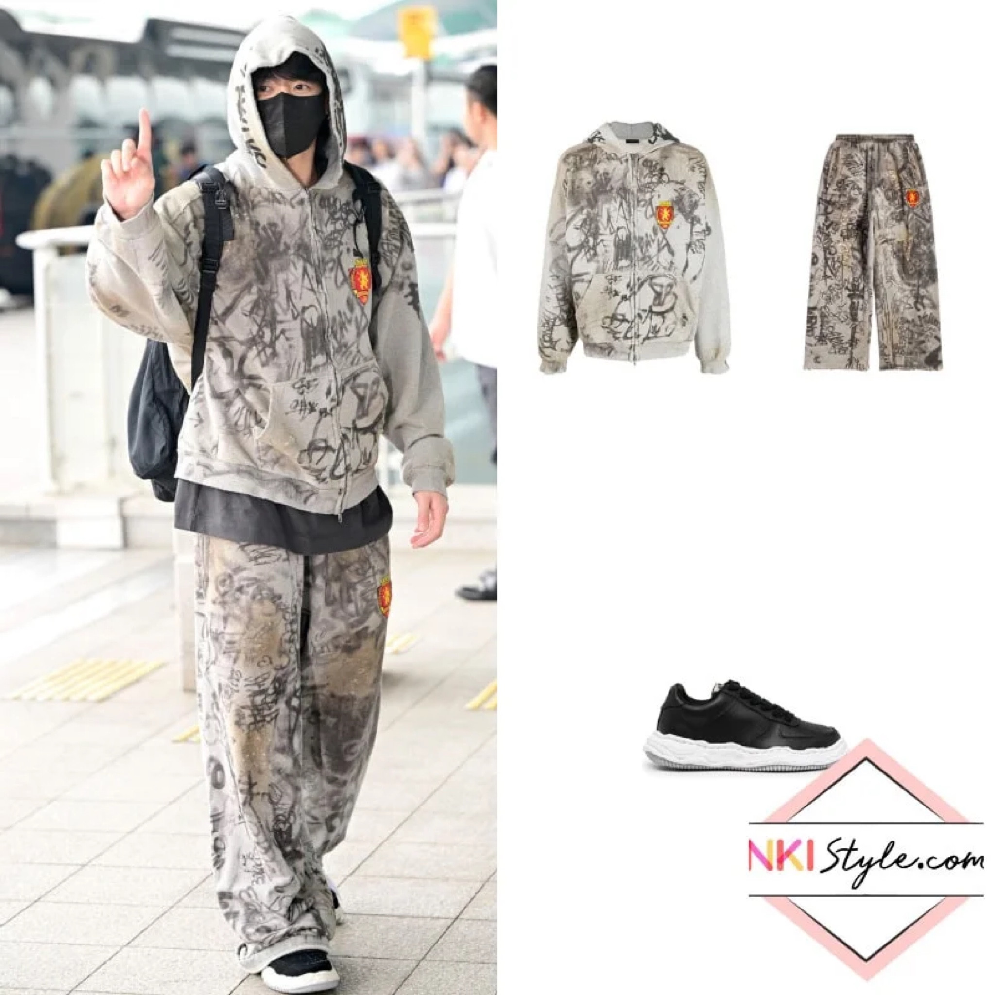 #BTS' #Jungkook blew everyone away with his graffiti-print streetwear aesthetic airport look. 
.
.
.
#btsstyle #btsfashion #jungkookstyle #jungkookfashion #방탄소년단 #방탄소년단패션 #정국 #정국패션 #balenciaga #maisonmiharayasuhiro #inkistyle #inkistyle_bts #inkistyle_jungkook #inkistyle_balenciaga #inkistyle_maisonmiharayasuhiro
