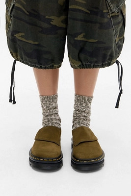 Dr. Martens Olive Zebzag AnyWair Suede Mules | Urban Outfitters UK