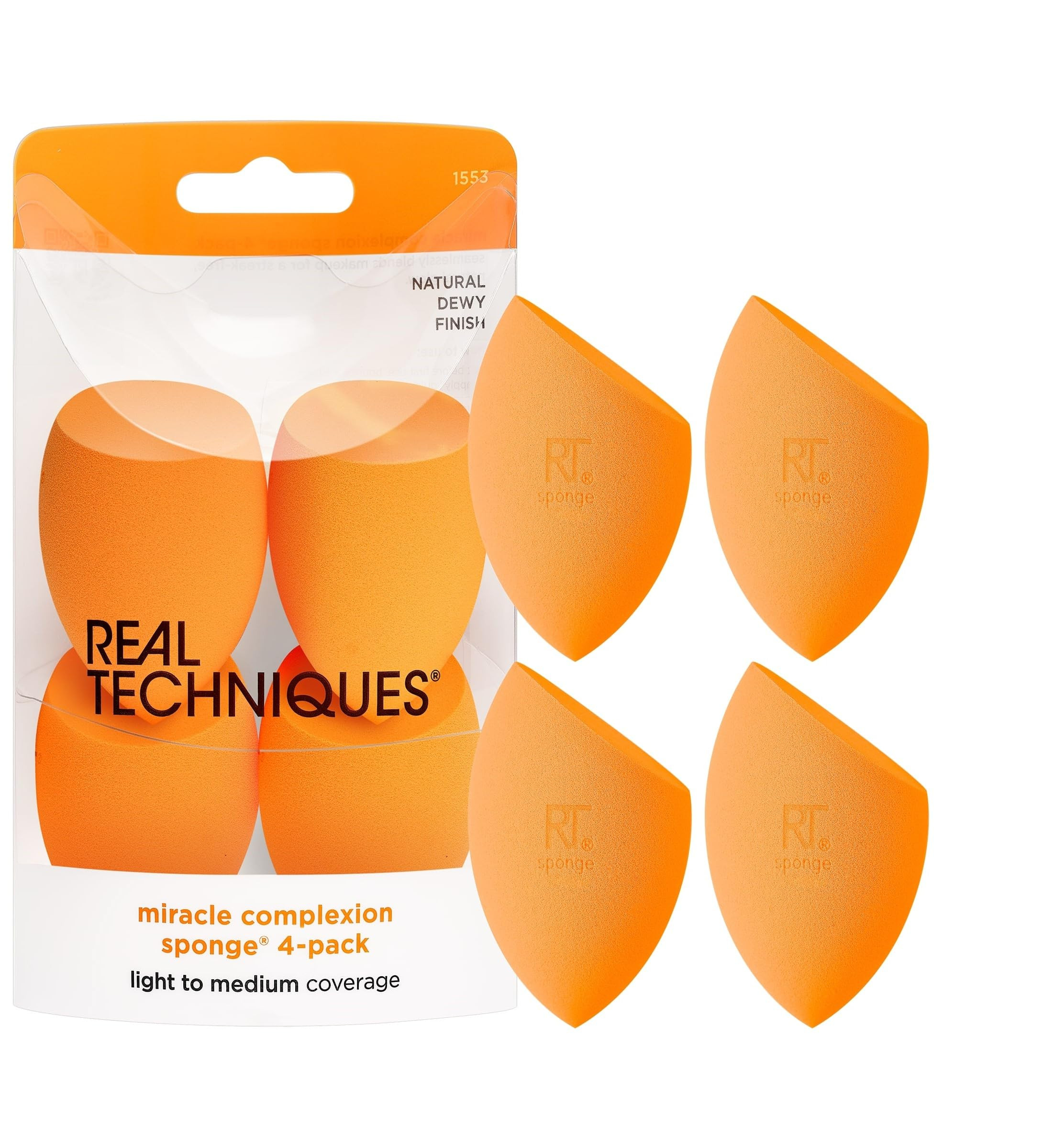 Real Techniques Miracle Complexion Sponge, Makeup Blender for Liquid and Cream Foundation, Full C... | Amazon (US)