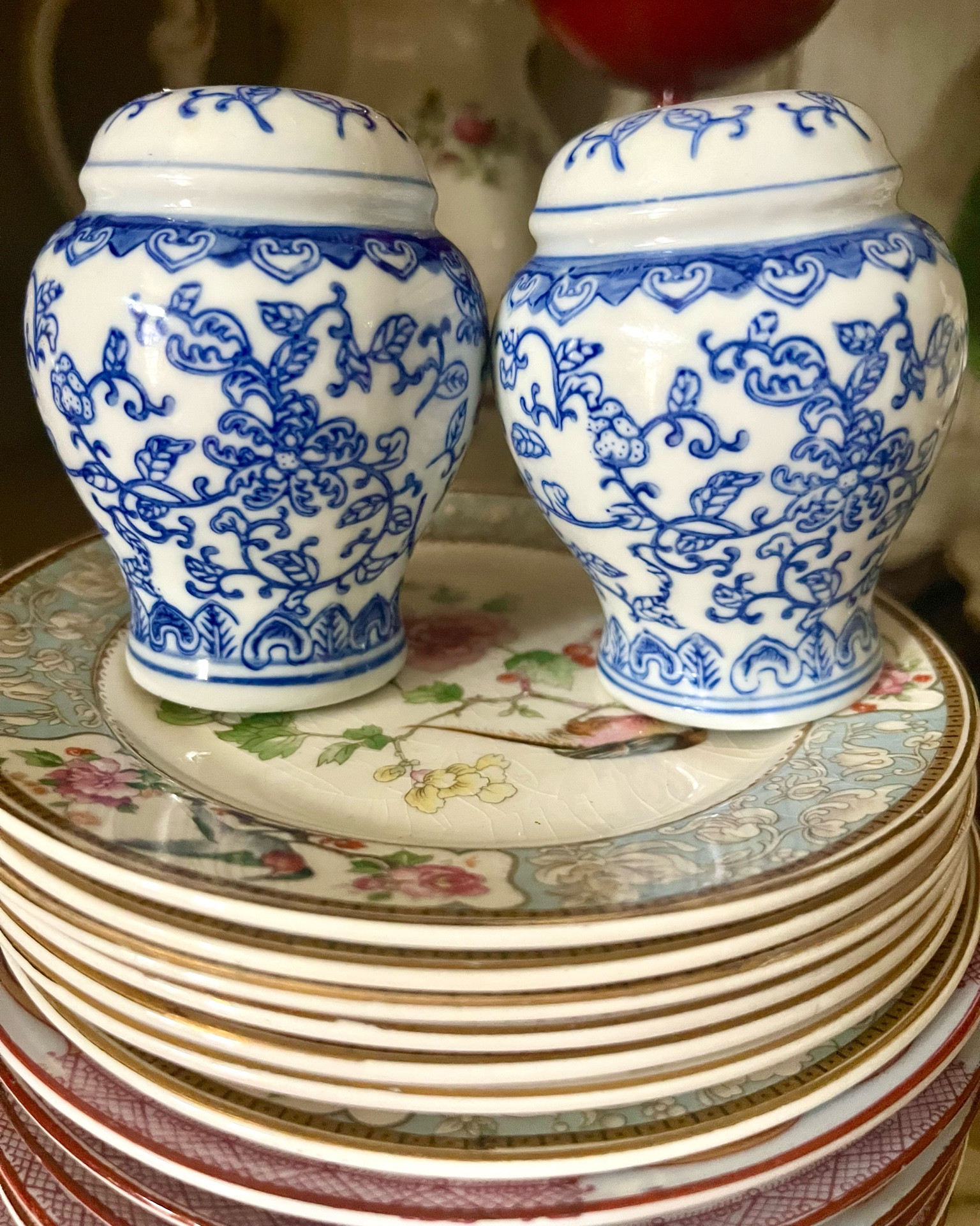 My favorite salt and pepper shakers are these blue and white chinoiserie ginger jar ones from Ballard. On sale for $21.75! So versatile and look pretty left on the table. 

#LTKhome #LTKfindsunder50 #LTKSeasonal