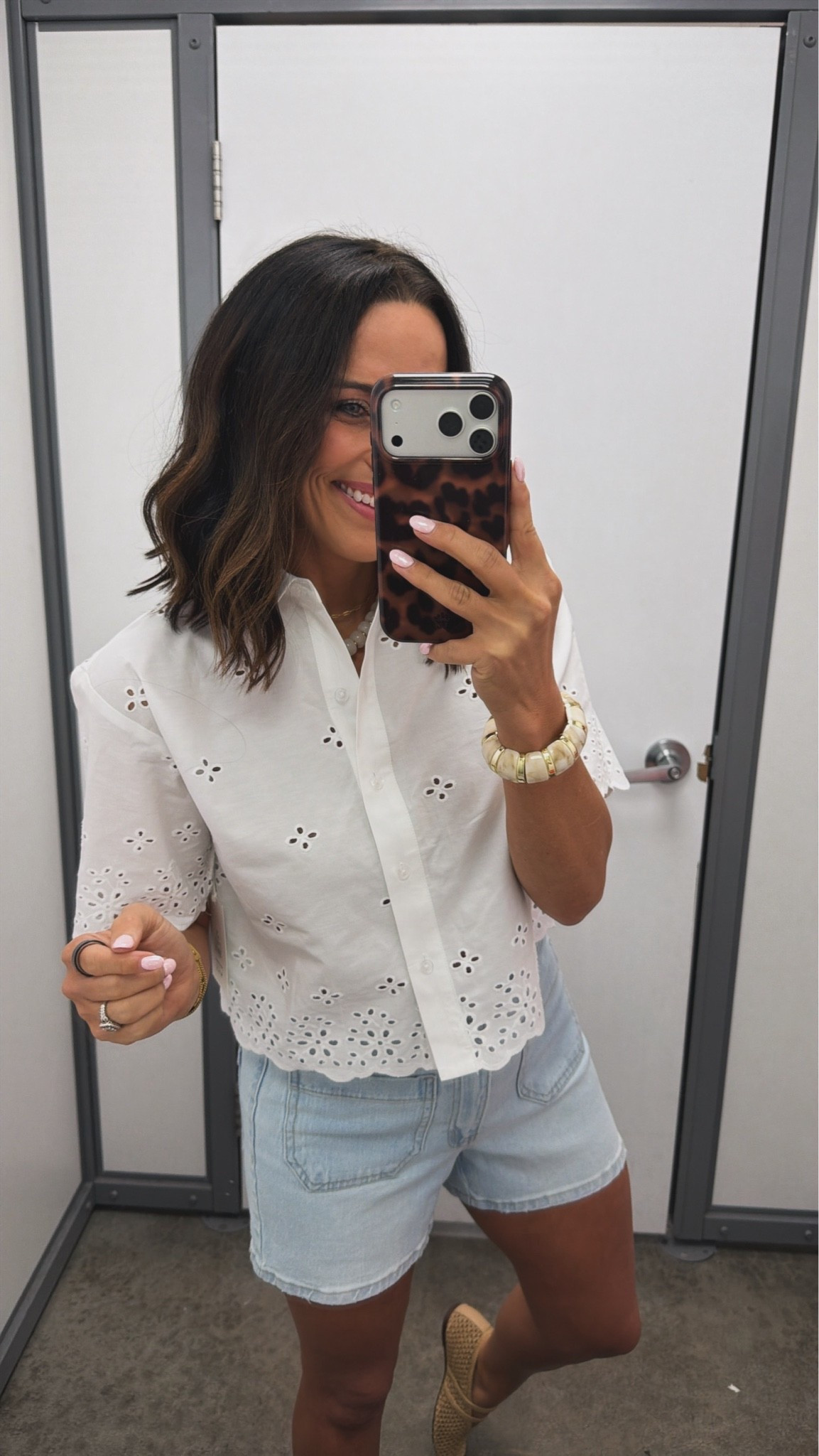 Walmart is making summer outfits way too easy — this eyelet top is so cute and the shorts make the whole look feel fun and vacation-ready. Size XS, 5’3 for reference. #walmartfinds #walmartfashion #walmartstyle #affordablefashion #summeroutfit #vacationoutfit #ltkfinds