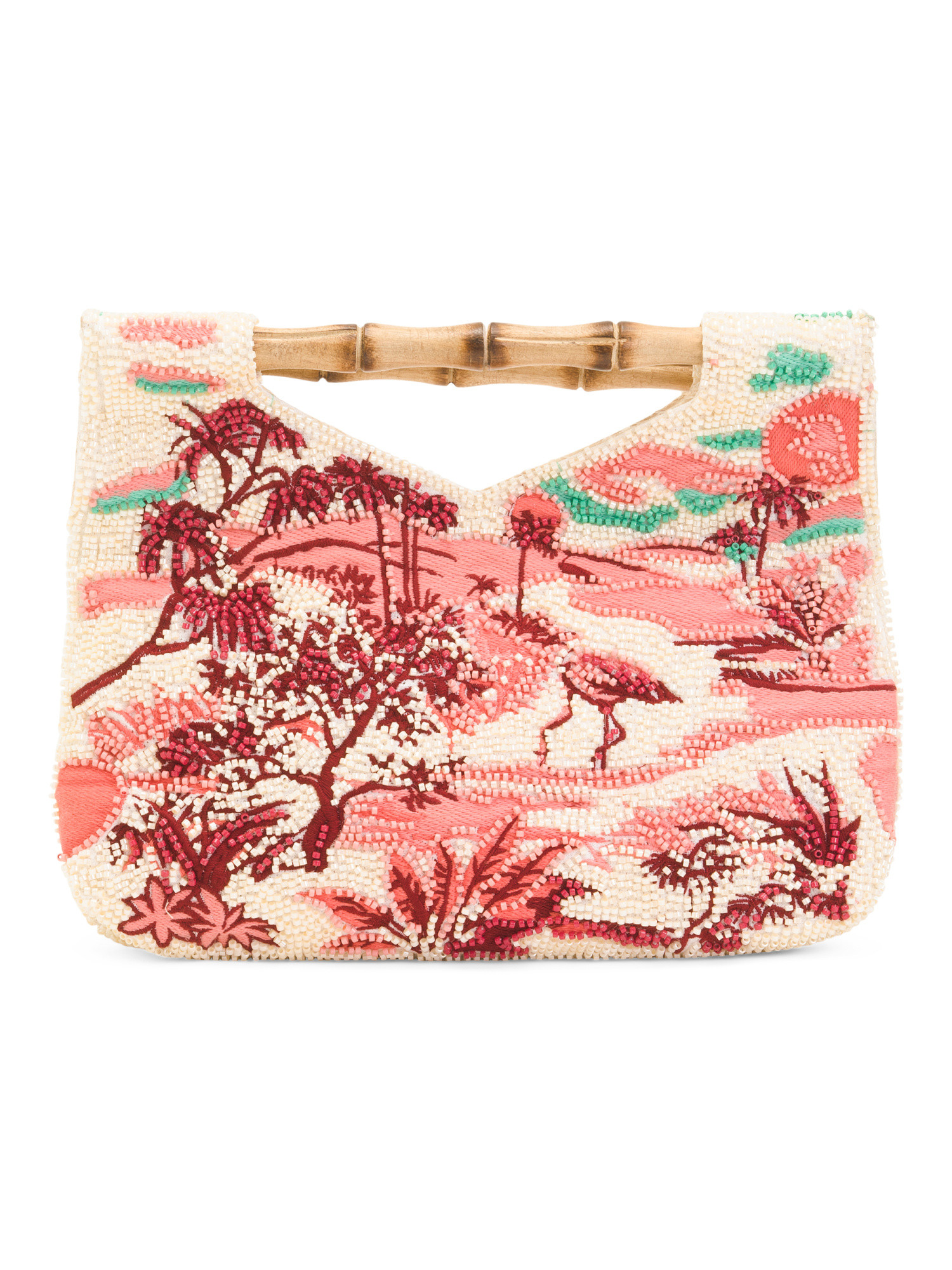 Beaded Bamboo Handle Clutch | TJ Maxx