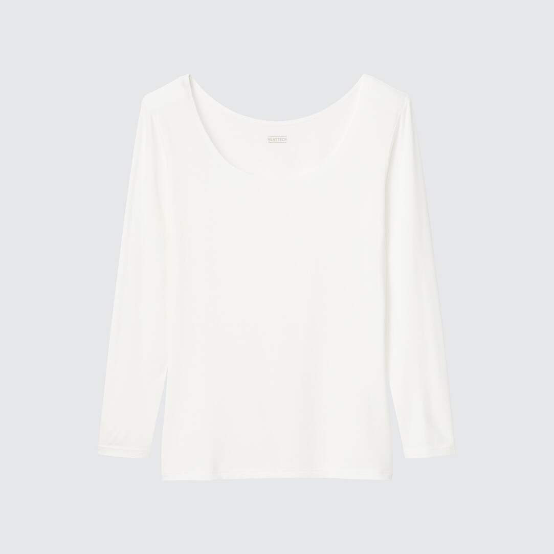 HEATTECH SCOOP NECK LONG SLEEVED THERMAL TOP | UNIQLO (UK)