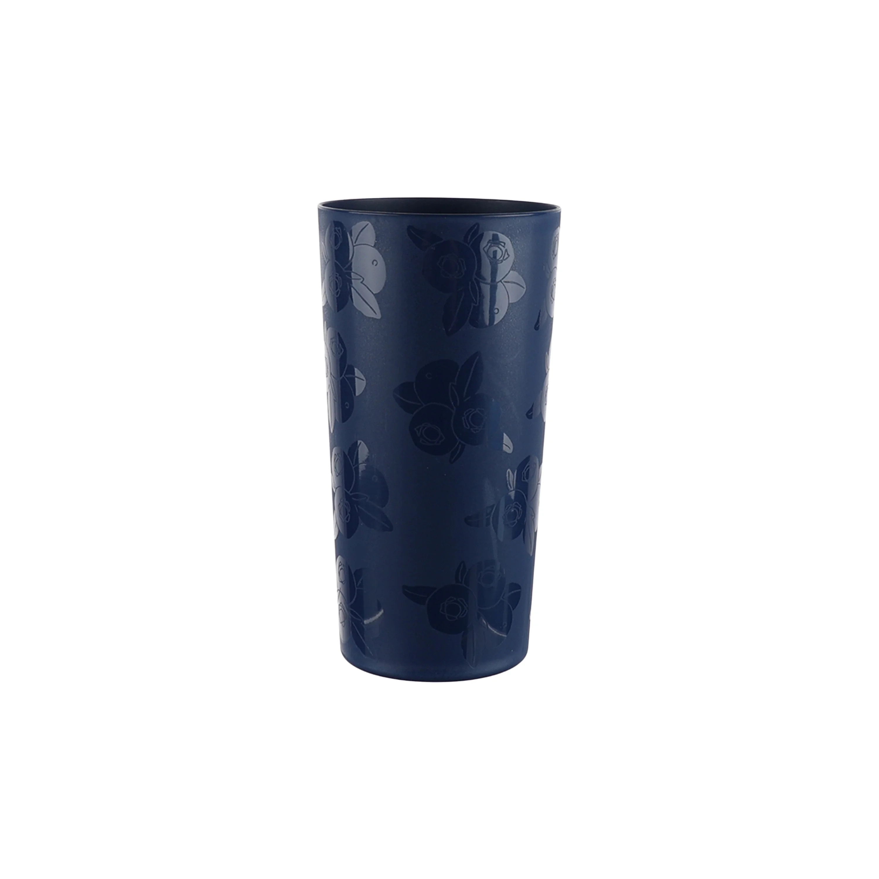 Mainstays 26 Ounce Round Plastic Etched Blueberry Tumbler, Navy | Walmart (US)
