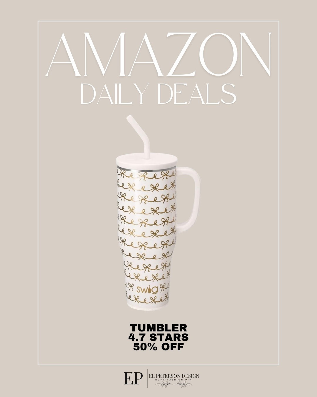 Amazon Daily Deals
Tumbler 

#LTKSaleAlert #LTKHome