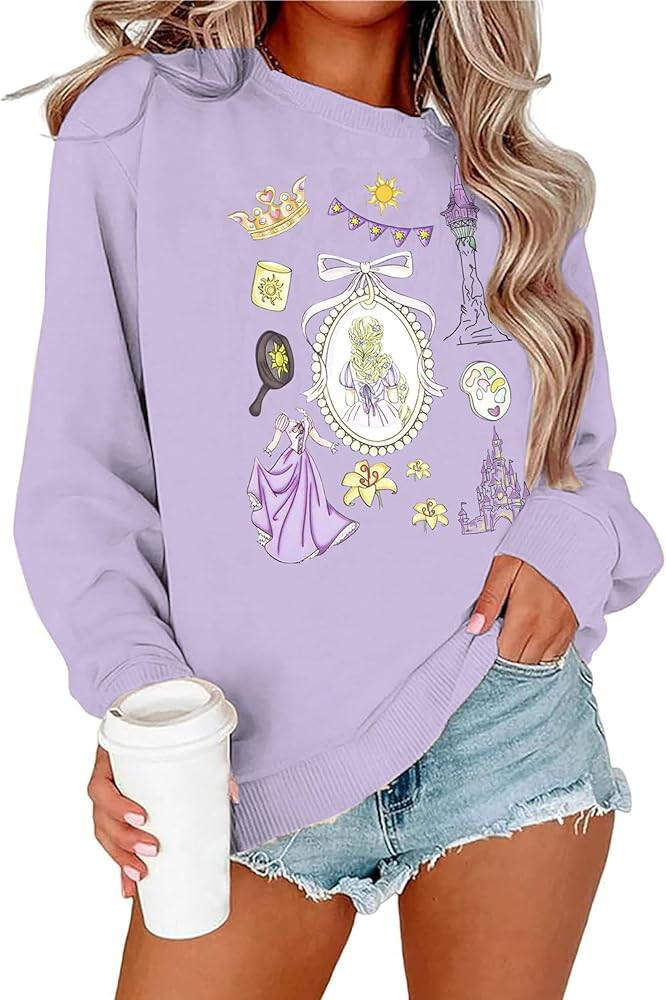 Magical Sweatshirts for Women Magic Shirt Cute Bow Graphic Long Sleeve Shirts Vacation Tops | Amazon (US)