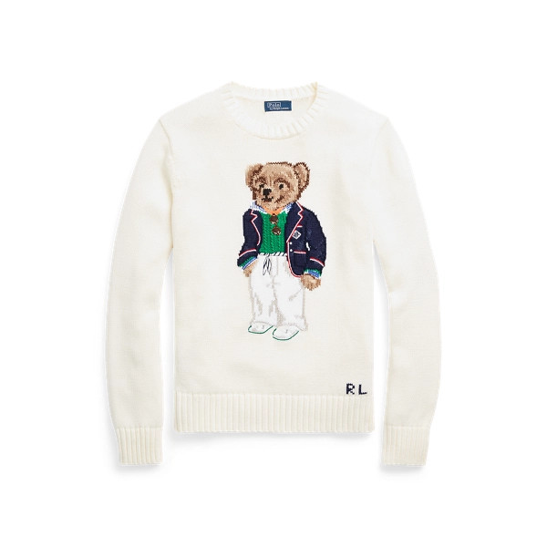 Polo Bear Cotton Crewneck Jumper for Women | Ralph Lauren® UK | Ralph Lauren (UK)