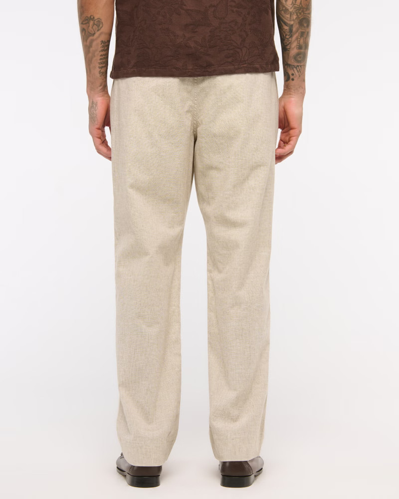 Loose Linen-Blend Pull-On Pant | Abercrombie & Fitch (US)