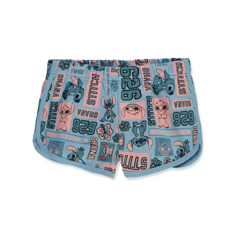 Disney Lilo & Stitch Girls' Ohana Terry Shorts - blue, 4 - 5 (Little Girls) | Walmart (US)