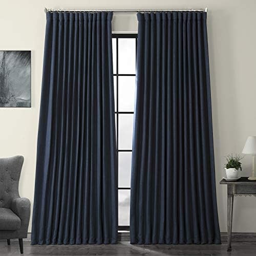 HPD Half Price Drapes Extra Wide Faux Linen Room Darkening Curtain (1 Panel) 100 X 96, BOCH-LN1853-9 | Amazon (US)