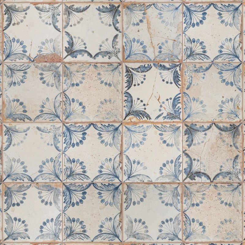 Artisan Oldker 13" x 13" Ceramic Patterned Wall & Floor Tile | Wayfair North America