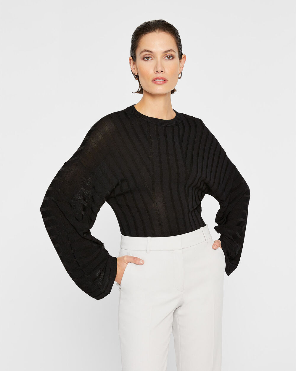 Plaited Rib Dolman Sleeve Sweater | Club Monaco (Global)