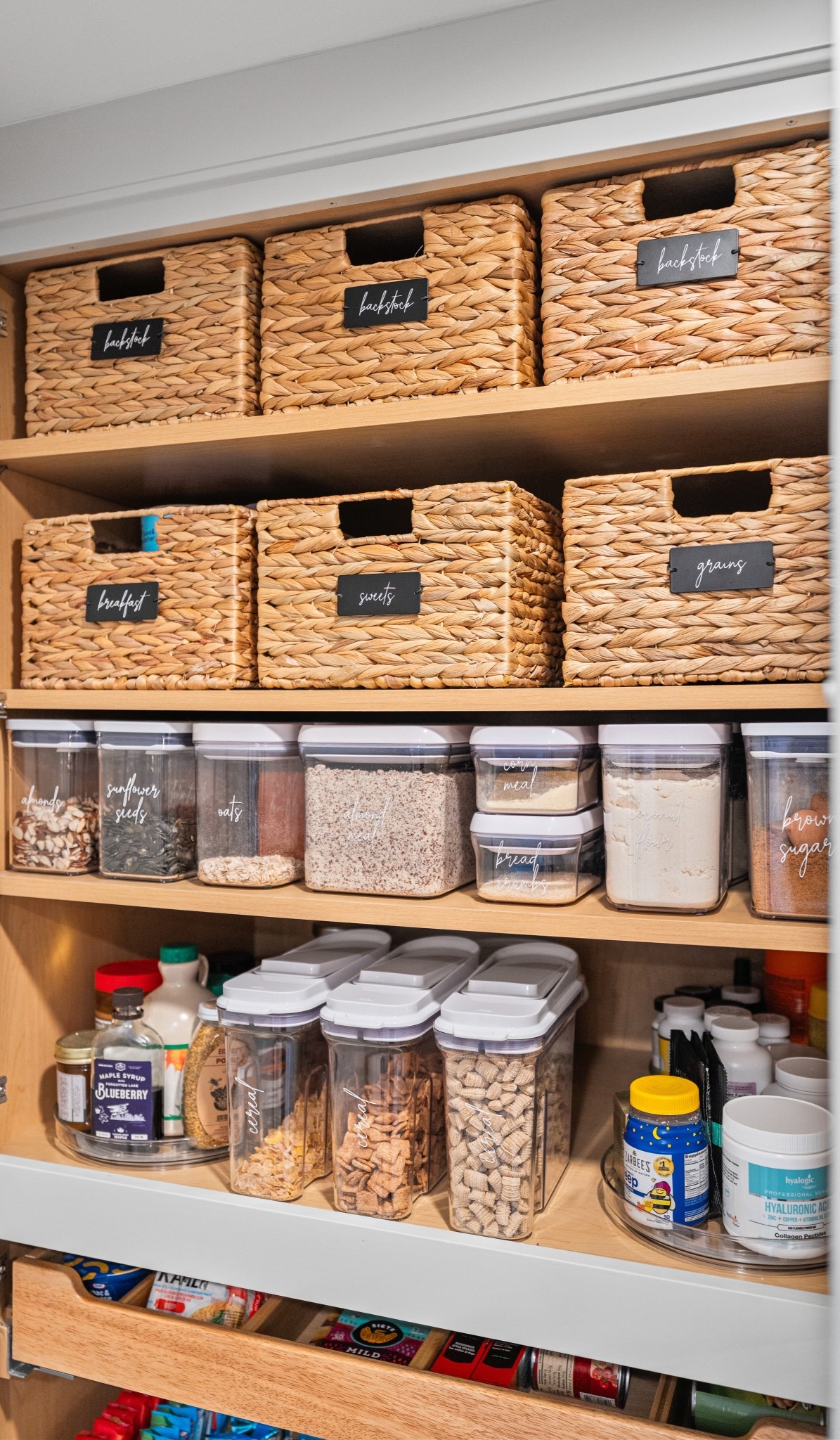 Your dream pantry 😍 Everything is perfectly labeled, making it easy and efficient for you and the kids to find anything you need! 

#LTKHome #LTKKids #LTKfoodie