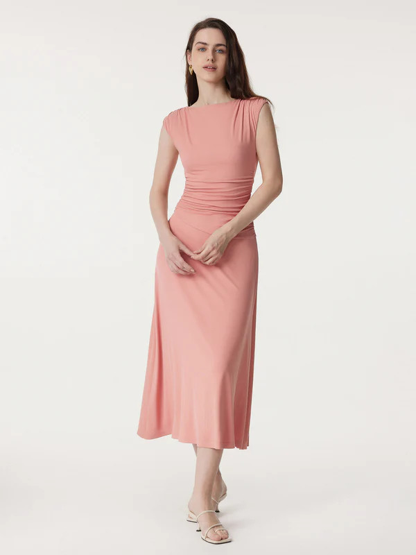 Breezy Cooling Side Ruched Maxi Dress | OGLmove
