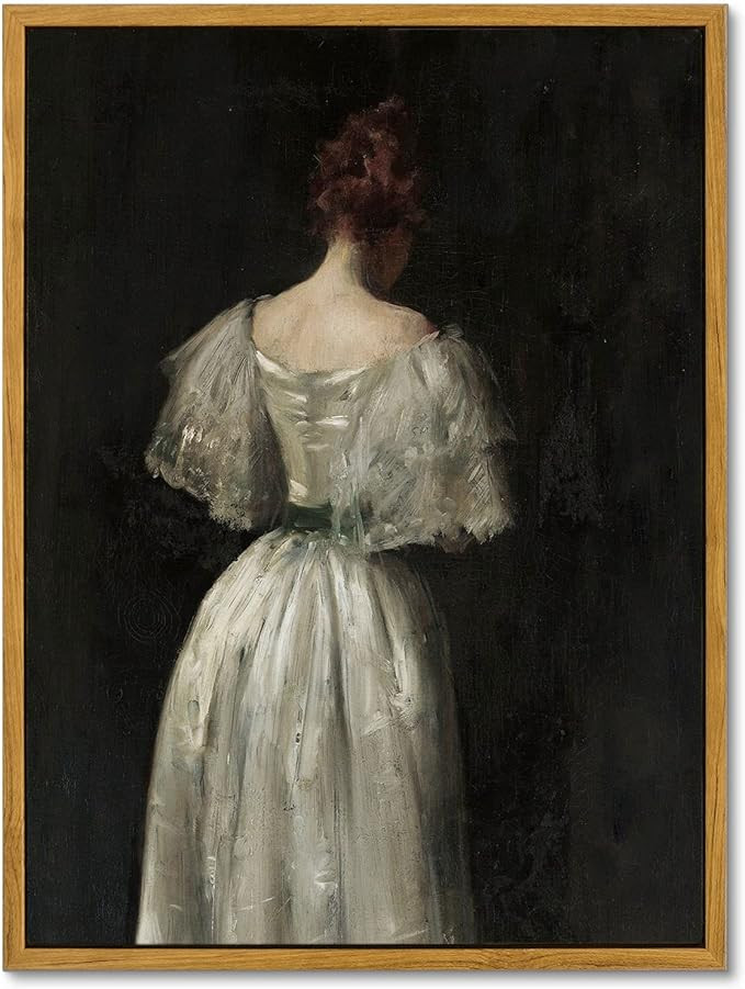 InSimSea Framed Wall Art Room Decor Classical Oil Painting Canvas Prints Seventeenth Century Lady... | Amazon (US)