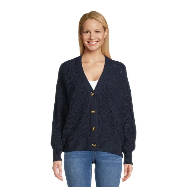 Time and Tru Women's Boyfriend Cardigan | Walmart (US)